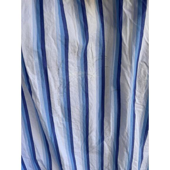 GANNI Blue Striped Cotton Smock Midi Dress Size 36 with Stains - Picture 9 of 12